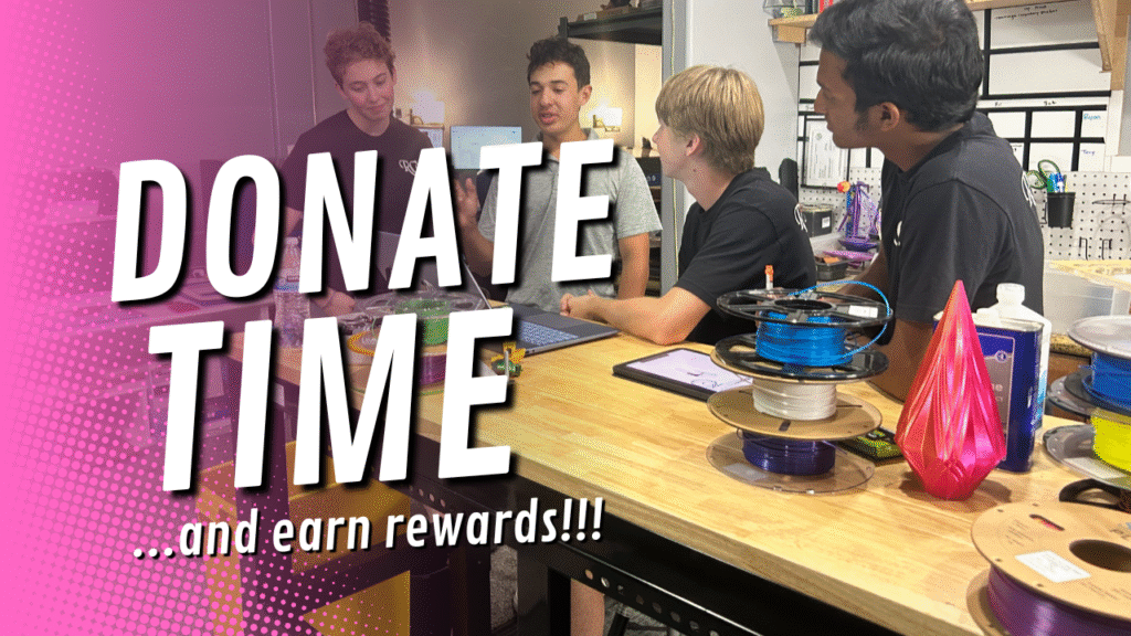 Donate time and earn rewards