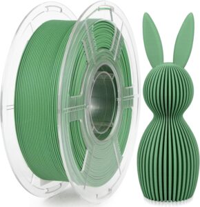isanmate pla matte green filament bunny decor